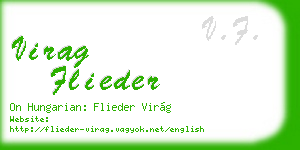 virag flieder business card